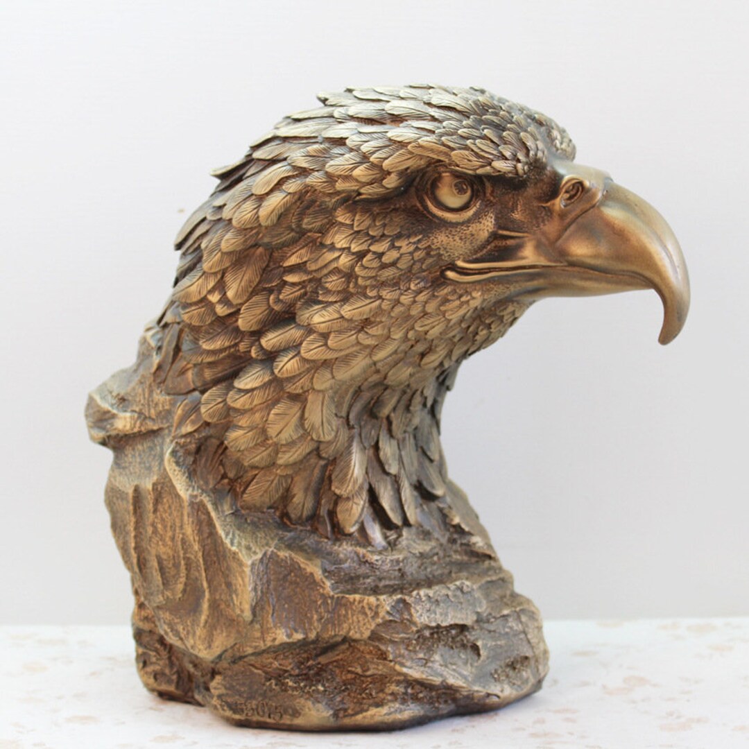 Crystal Carving Eagle Head Resin Crafts Office Home Decoration Etsy