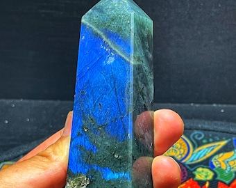 labradorite  tower Natural Labradorite Point Labradorite Tower Labradorite Obelisk Labradorite Wand Healing Crystal