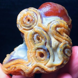 ¡Guau! Ágata Gobi natural muy rara, ágata de Madagascar, piedra curativa, energía, regalo L5610.