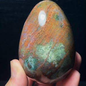 Natural Ocean Jasper Egg shaped Crystal Polished /Palm Stones ball/Chakra/Reiki/Meditation/Special Gift/Healing crystal L5670