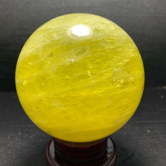 Yellow Crystal Ball With Strong Random Delivery Etsy UK
