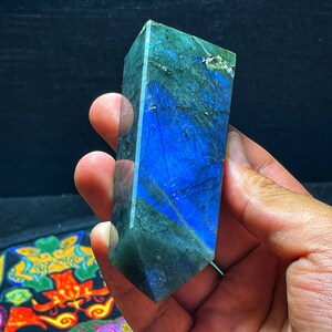 labradorite tower Natural Labradorite Point Labradorite Tower Labradorite Obelisk Labradorite Wand Healing Crystal image 6