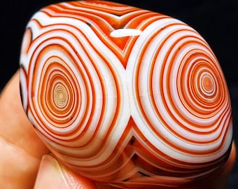 sardonyx palm stone  Polished Silk Banded Agate Crystal From Madagascar/Healing Agate/Healing stone/ Energy L1963