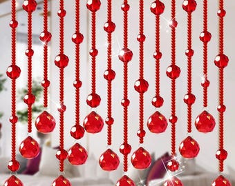 K9 Crystal Bead Garland: Chandelier Lamp Chain, Home Decor
