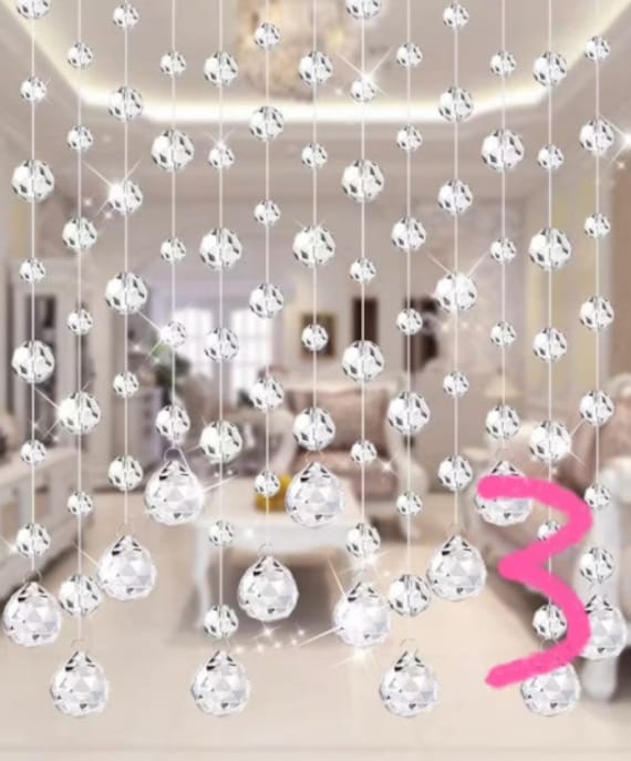 クリスタルビーズ装飾 9灯シャンデリア K9クリスタルビーズカーテン：シャンデリアランプチェーン