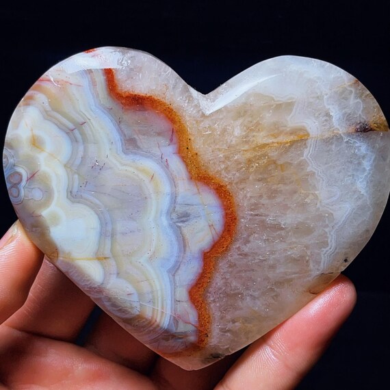 ★特選一連★天然石MIX♡【アソートストーン☆ハート型♡14mm】❤️ Natural Mexican Crazy Agate Heart, Carved Quartz Crystal Mineral