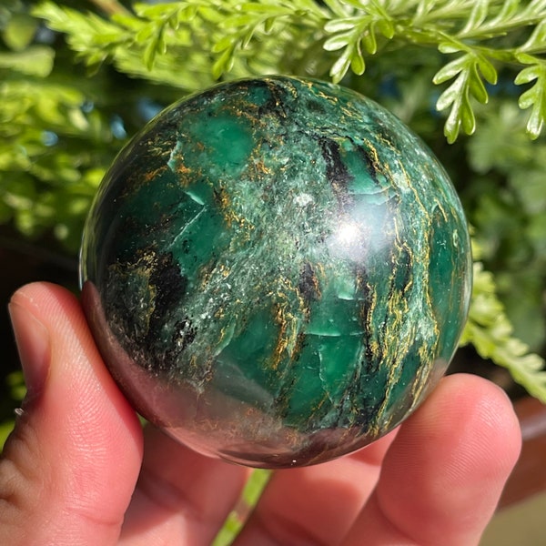 Atural Peacock stone Sphere | Peacock stone Crystal Ball | Powerful Chakra Energy Wicca Crystals and Stones Sphere | Home Decor