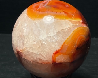 sardonyx palm stone sphere Red agate ball/sardonyx palm stone / Agate ball  / agate ball / healing agate/Filigree agate