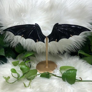 Natural Obsidian Bat Wings: Halloween Decoration, Healing Energy