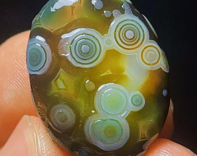 Featured listing image: Wow, Very Rare Natural Gobi Agate Eyes Agate/stone Madagascar /Healing Agate/Healing stone/ Energy/Gift L5105