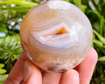 Cherry Blossom Agate Ball High quality/Natural Snowflake Cherry Blossom Agate Natural Flower Agate Sphere Agate Crystal Ball Healing Crystal