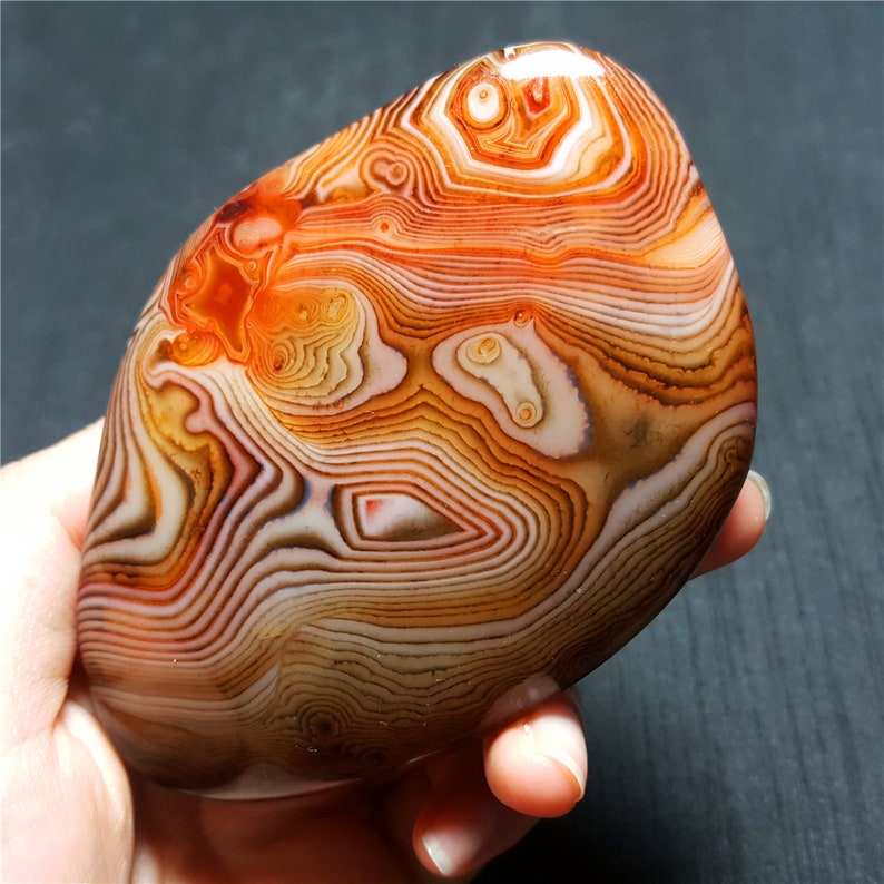 TOP Beatiful Polished Silk Banded Agate Crystal From MadagascarHealing AgateHealing stone Energy