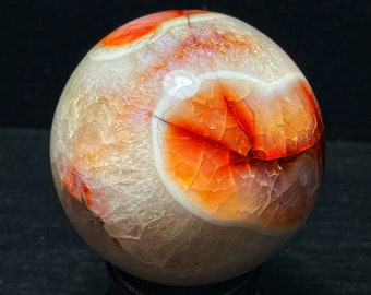 sardonyx palm stone sphere Red agate ball/sardonyx palm stone / Agate ball  / agate ball / healing agate/Filigree agate