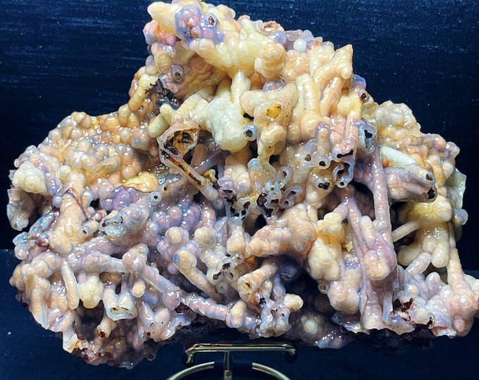 Featured listing image: Natural Beautiful Bubble Tube Agate /Gobi agate eyes Agate /Stone Healing /Healing Agate/Healing stone/ Energy/Gift L5431