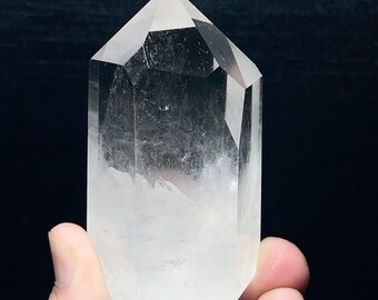 Natural White Quartz Crystal Tower: Healing Obelisk Wand Point L6698