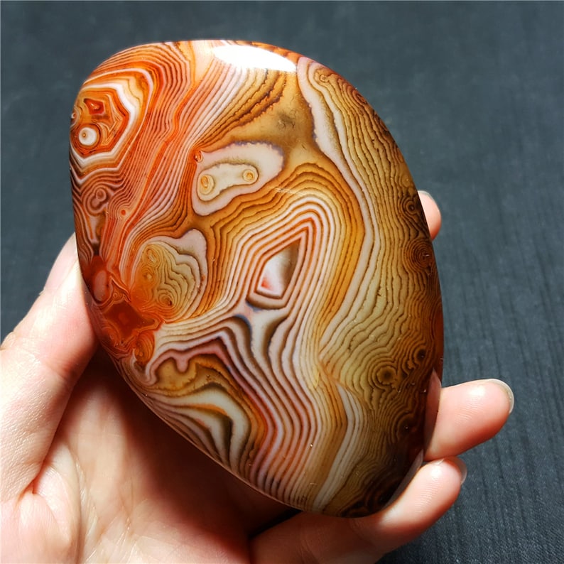 TOP Beatiful Polished Silk Banded Agate Crystal From MadagascarHealing AgateHealing stone Energy