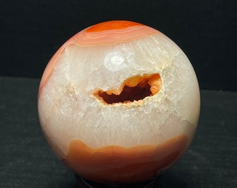 sardonyx palm stone sphere Red agate ball/sardonyx palm stone / Agate ball  / agate ball / healing agate/Filigree agate