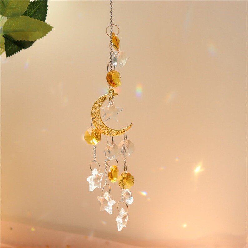 Crystal Beads Chain garland of Clear Chandelier Bead Lamp Etsy