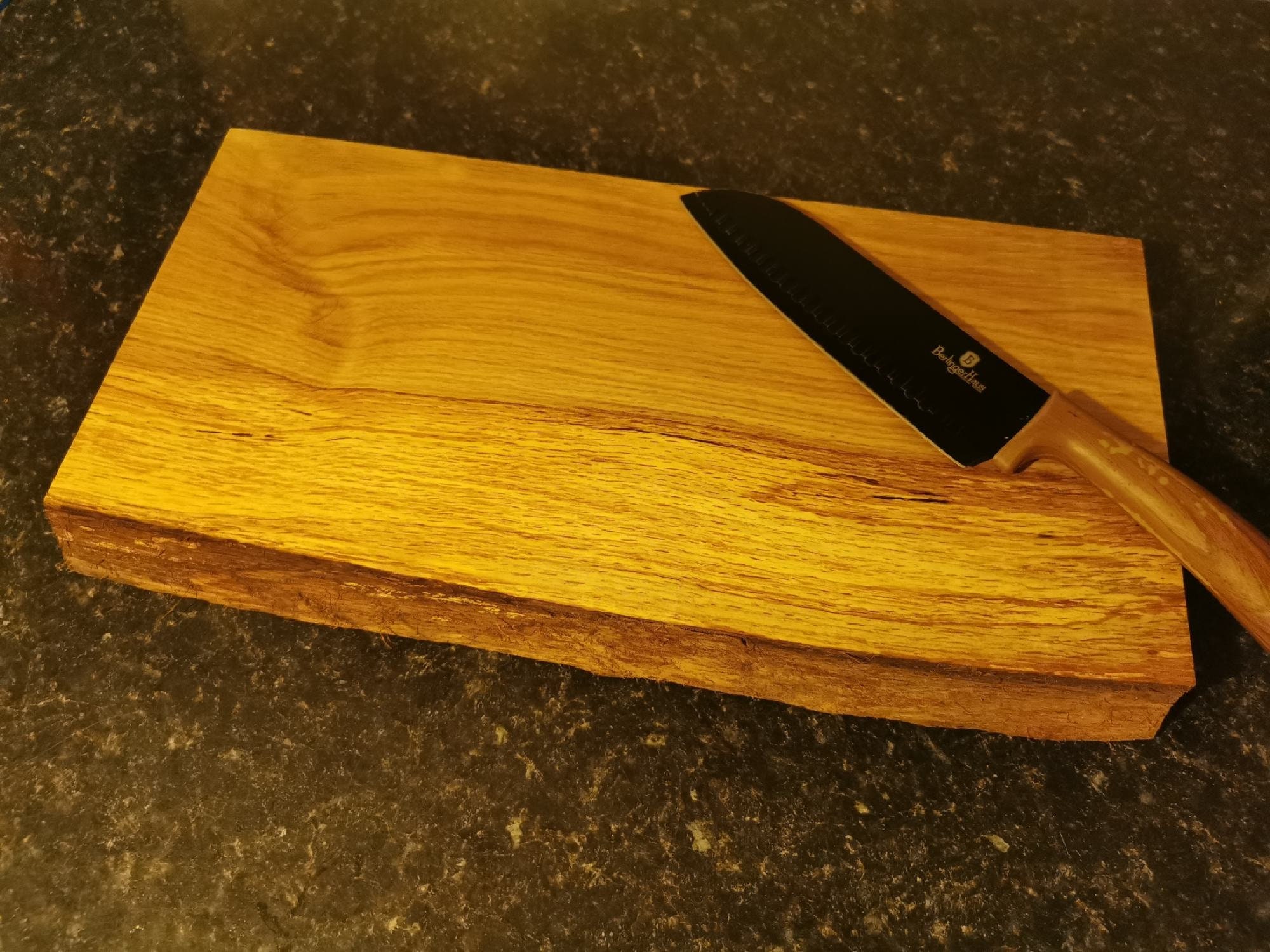 Solid Oak Live Edge chopping Board Etsy
