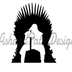 Free: Game of Thrones Silhouette Iron Throne Eddard Stark - throne