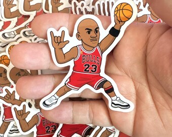 Michael Jordan, I Love You Hand Vinyl Sticker | Waterproof Die-Cut Decal for Laptops, Water Bottles, Laptop, and More!