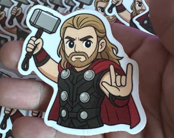 Thor, I Love You Hand Vinyl Sticker | Waterproof Die-Cut Decal for Laptops, Water Bottles, Laptop, and More!