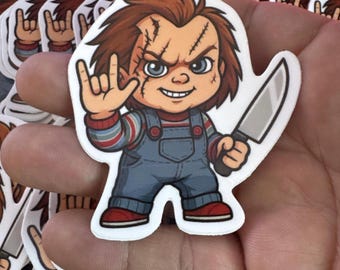 Chucky, I Love You Hand Vinyl Sticker | Waterproof Die-Cut Decal for Laptops, Water Bottles, Laptop, and More!