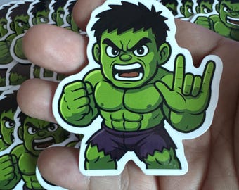 Hulk, I Love You Hand Vinyl Sticker | Waterproof Die-Cut Decal for Laptops, Water Bottles, Laptop, and More!
