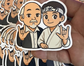 Karate Kid, I Love You Hand Vinyl Sticker | Waterproof Die-Cut Decal for Laptops, Water Bottles, Laptop, and More!