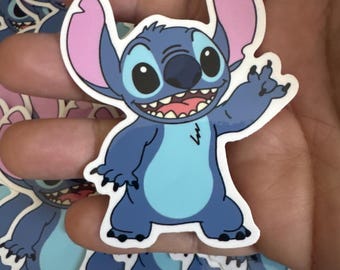 Stitch, I Love You Hand Vinyl Sticker | Waterproof Die-Cut Decal for Laptops, Water Bottles, Laptop, and More!