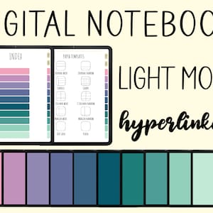 DIGITAL Notebook Minimalist, GoodNotes Notebook Hyperlinked, Notability Notebook with Tabs, Digital Notebook PDF