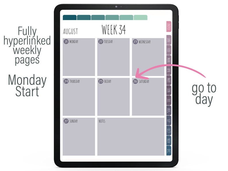 DIGITAL PLANNER Goodnotes 2023 Calendar Etsy