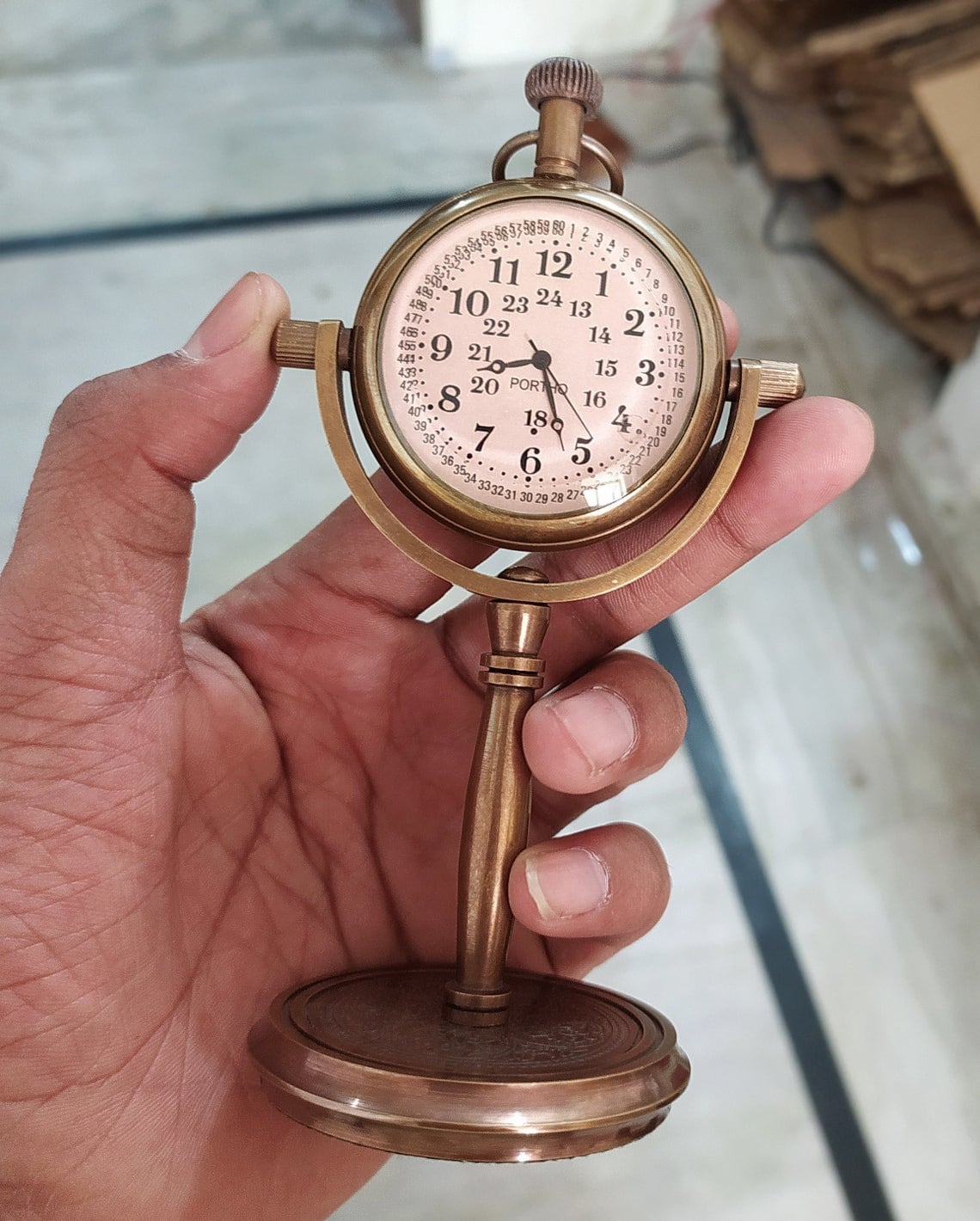 Personalized Table Clock Engraved Office Desk Small Clock Minimalist