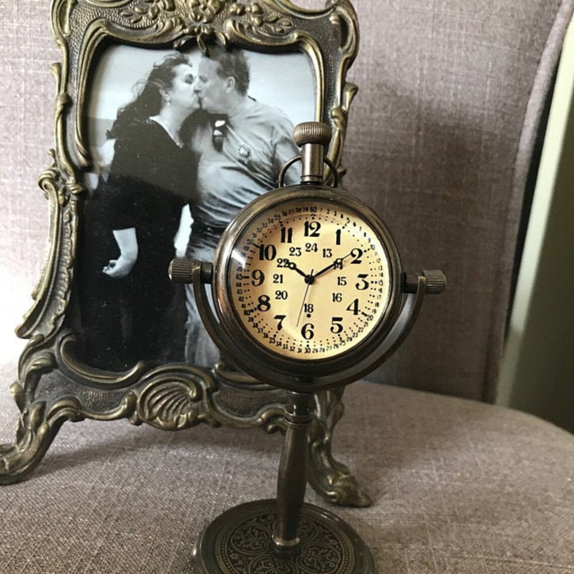 Personalized Table Clock Engraved Office Desk Small Clock Minimalist