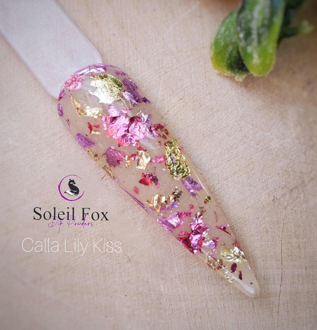 Calla Lily Kiss Acrylic Nail Dip Powder Etsy