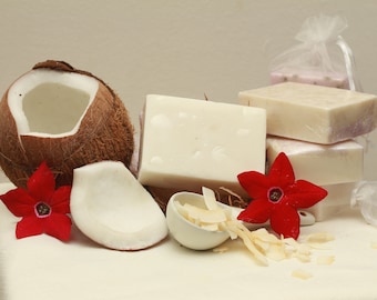 Handmade Natural Coconut Oil Body Soap Bar - Free UK Delivery Draft