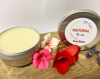 Baume pour les pieds naturel, fait main et biologique - Huiles essentielles d'arbre à thé et de lavande - Livraison gratuite au Royaume-Uni