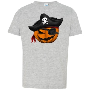 Pumpkin Pirate Halloween Costume Jersey T-Shirt(Toddler)
