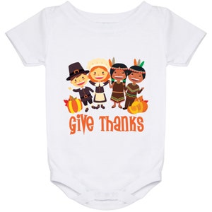 Cool Give Thanks Thanksgiving  Baby Onesie