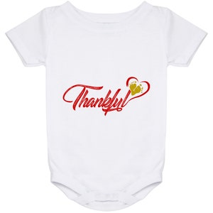 Thankful Happy Thanksgiving Baby Onesie