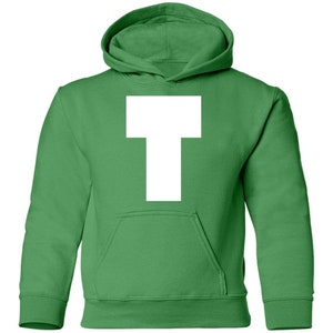Ardillas "T" Theodore Impresión de letras Disfraz de Halloween Sudadera con capucha Ropa (niños)