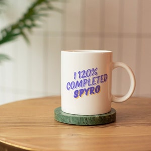 Spyro the Dragon Mug 120% Complete | PlayStation Video Game Inspired | Retro Gaming Cup