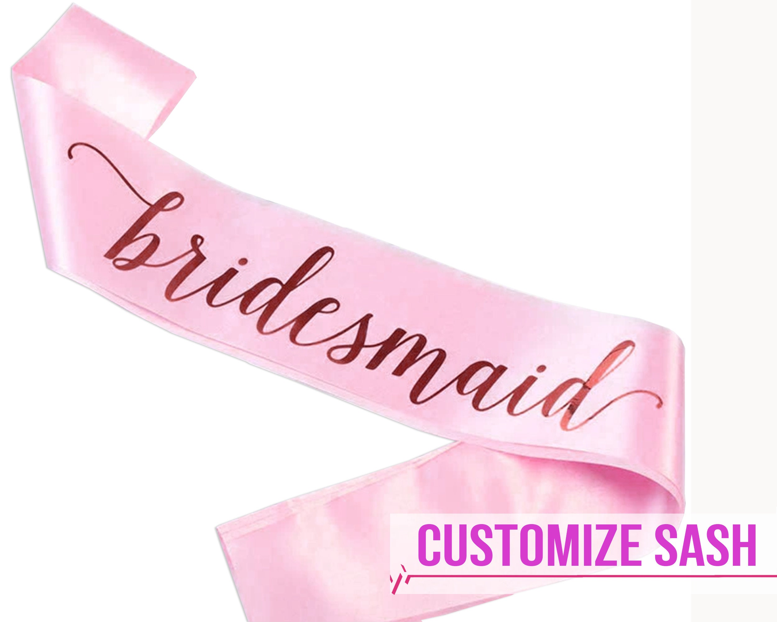 Personalized sash Bridesmaid Sash Customize Sash Custom Sash Etsy