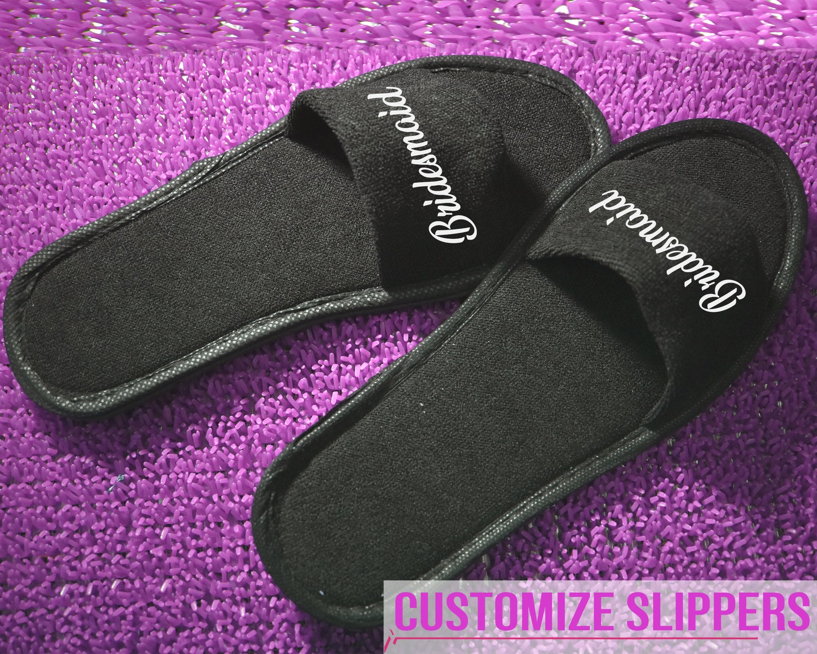 Customized Spa Slippers House Wear Slippers Open Toe White Etsy