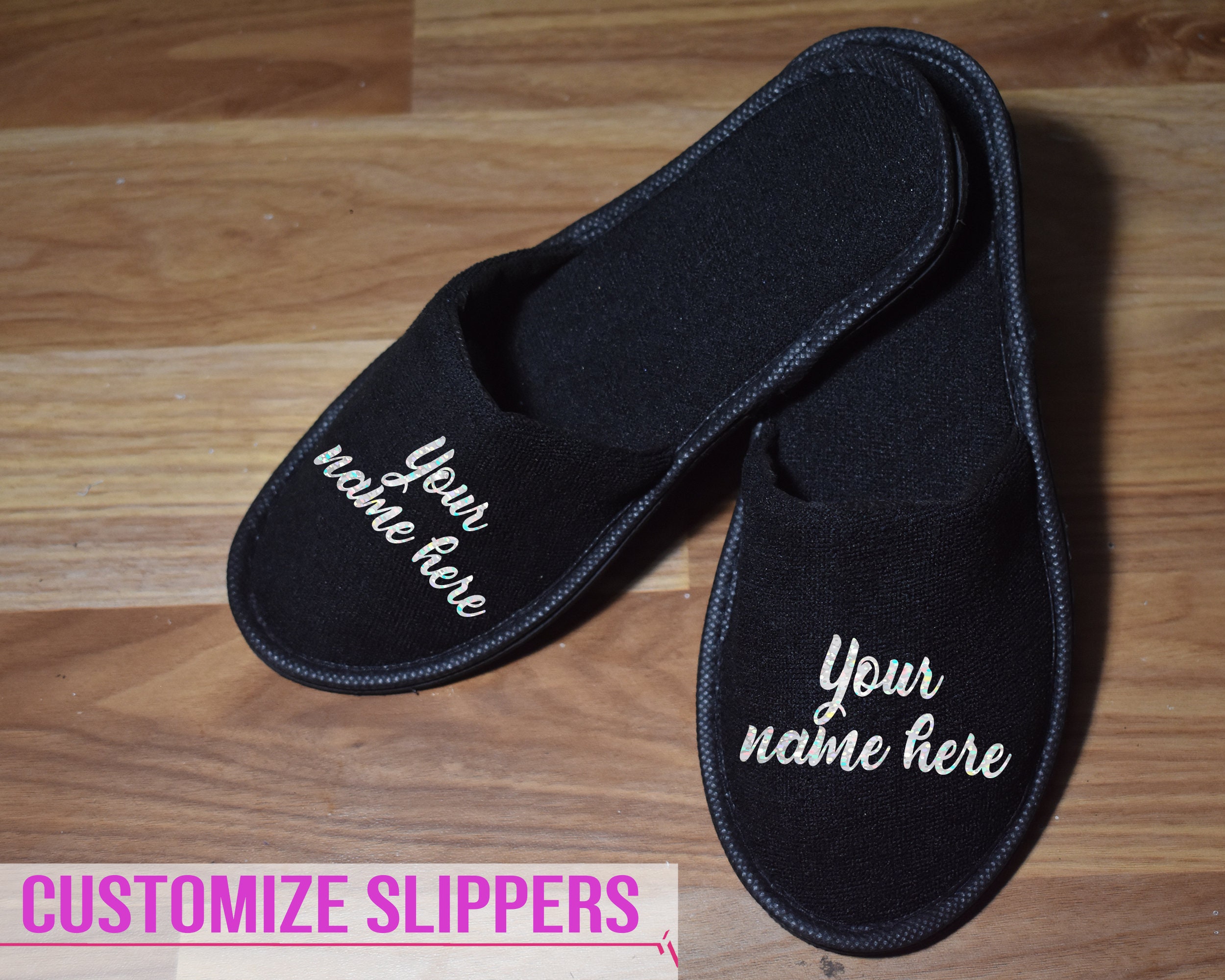 Customized Spa Slippers House Wear Slippers Closed Toe White Etsy
