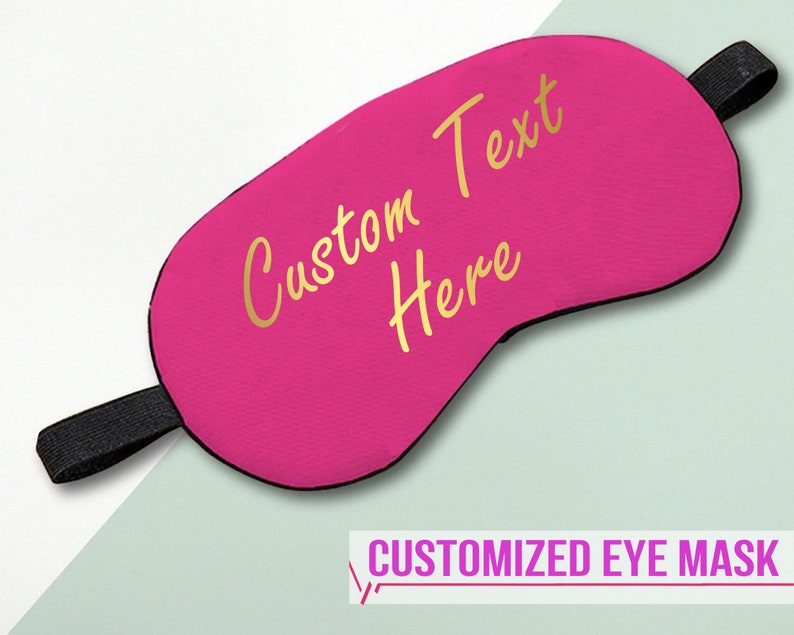 Custom Eye Mask Personalized Sleep Eye Mask Satin Eye Mask Etsy