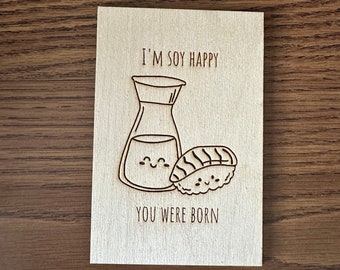 Wooden Personalized Greeting Card