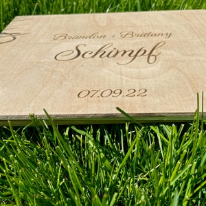 Wooden Wedding Guest Book image 5