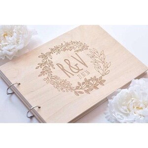 Wooden Wedding Guest Book image 2