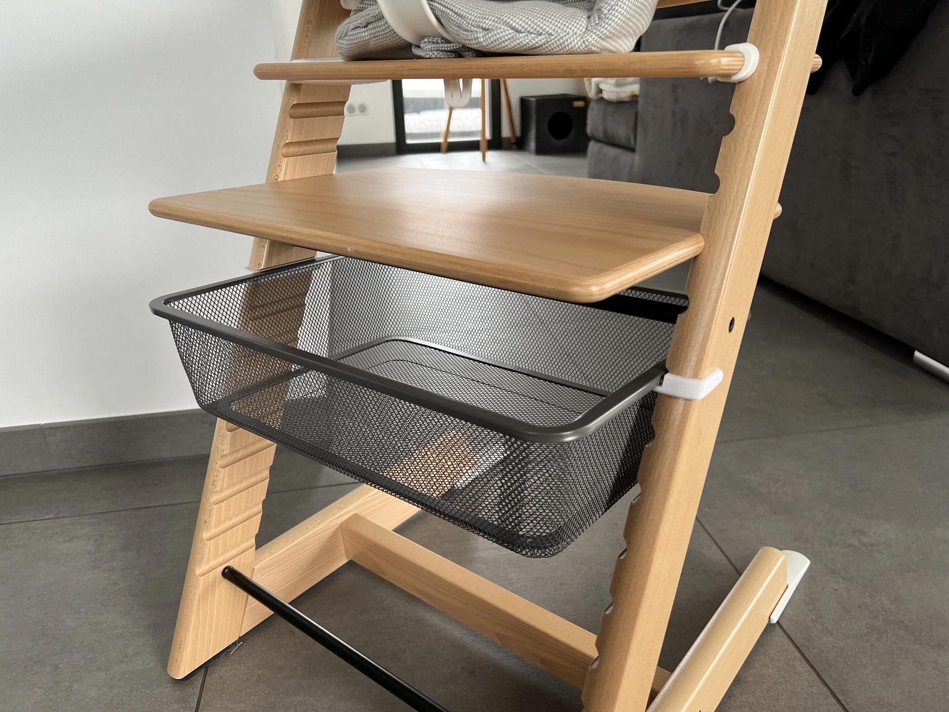 IKEA Trofast Adapter for STOKKE Tripp Trapp High Chairs - Compatible with Metal/Mesh Trofast Basket - Set of 2  - Food Grade PLA